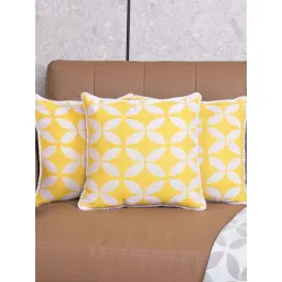 Saral Home Blue Cotton Cushion Covers - Set of 3-picture-36