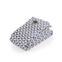 Saral Home Blue Cotton Geometric Curtain-picture-41