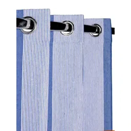 Saral Home Blue Cotton Stripe Curtain-picture-31