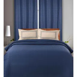 saral home Blue Geometric 144 TC 100% Cotton King Sized Bed Sheets with 2 Pillow Covers-picture-15