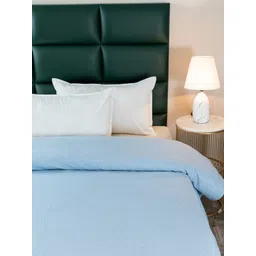 Saral Home Blue Geometric 300 TC Bedsheet with 2 Pillow Covers-picture-28