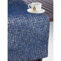 Saral Home Blue Geometric 6 Table Placemats & 1 Runner-picture-34