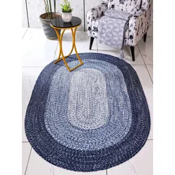 Saral Home Blue Geometric Anti-Skid Polyester Carpet-picture-21