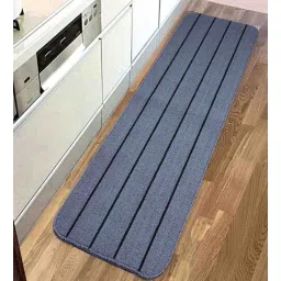 saral home Blue Polyester 15 x 48 Inches Machine Made Floor Runner-picture-30