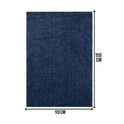 Saral Home Blue Polyester Antiskid Backing Modern Design Floor Carpet-picture-36