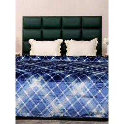 Saral Home Blue Polyester Geometric 1500 GSM SCOTT light weight Cloudy Mink Silky-Soft Quilt-picture-11