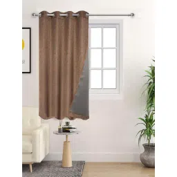Saral Home Brown 4x5 ft. Room Darking Curtain Pack of 1-picture-16