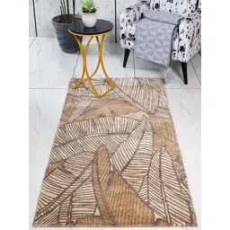 Saral Home Brown Abstract Anti-Skid Polyester Carpet-picture-25