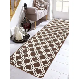 Saral Home Brown & Beige Geometric Print Carpet-picture-10