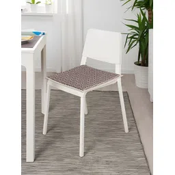 Saral Home Brown & Beige Printed Cotton Chair Pad-picture-46