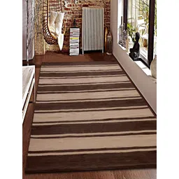 Saral Home Brown & Beige Striped Handwoven Anti-Skid Dhurrie-picture-19