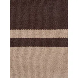 Saral Home Brown & Beige Striped Handwoven Dhurrie image 3