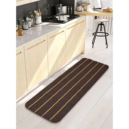 Saral Home Brown & Yellow Striped Anti Skid Floor Runner-picture-30
