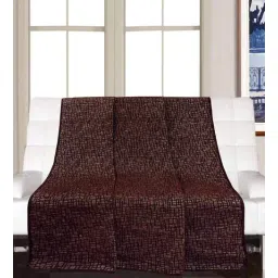 saral home Brown Chenille Solid 63x55 inch Machine Tufted Throw-picture-34