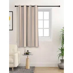 Saral Home Brown Cotton Stripe Curtain-picture-45