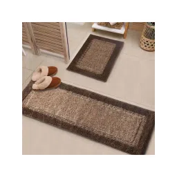 Saral Home Brown Microfiber Stripes Bathmat-picture-22