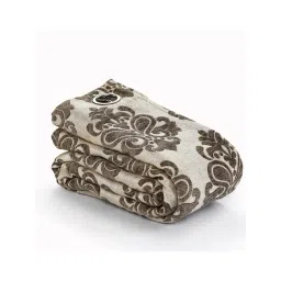 Saral Home Brown Polyester Floral Curtain-picture-12