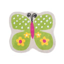 Saral Home Butterfly Design Bath Mat - Green-picture-12
