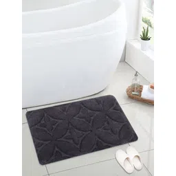 Saral Home Charcoal Grey Self-Design Anti-Skid Bath Rug-picture-17