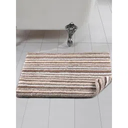 Saral Home CLAIRE Stripes Brown Cotton Reversible Bath Mat-picture-27