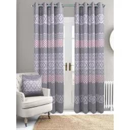 Saral Home Easy Living Sliver Polyester 224 GSM Quite Space Velvet Digital Curtain-picture-24