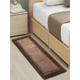 Saral Home Elyesse Brown Self-Design Antiskid Runner-picture-36