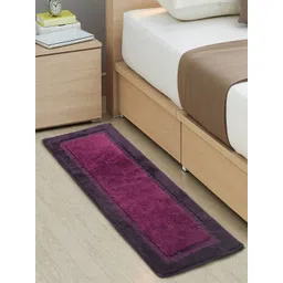 Saral Home Elyesse Purple Self-Design Rectangular Anti-Skid Runner-picture-28