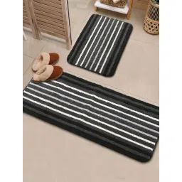 Saral Home Geometric Black Microfibre Bath Mat-picture-21