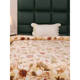 Saral Home Gold-Toned & White Floral 350 GSM Blanket-picture-35