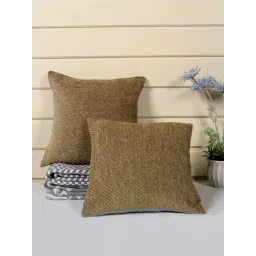 Saral Home Golden Chenille Cushion Covers - Set of 2-picture-34
