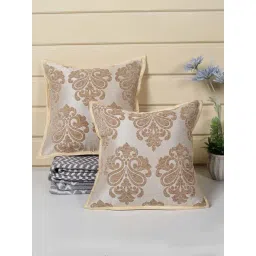 Saral Home Golden Chenille Cushion Covers - Set of 2-picture-16