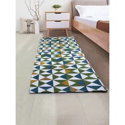 Saral Home Green & Blue Geometric Floor Runner-picture-26