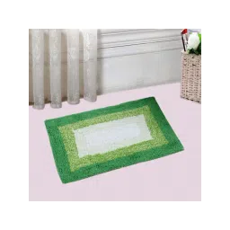 Saral Home Green & White Cotton 1250 GSM Bath Mats - Set of 2-picture-46