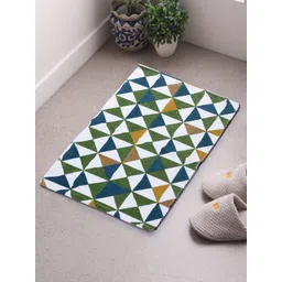 Saral Home Green & White Printed Cotton Anti-Skid Runner-picture-25