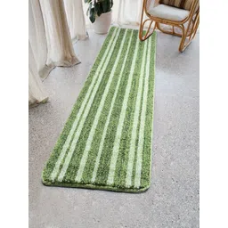 Saral Home Green & White Striped Anti-Skid Floor Runner-picture-21