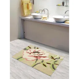 Saral Home Green Floral 1500 GSM Cotton Mat-image-7