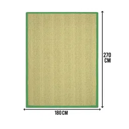 Saral Home Green Jute & Cotton Anti-Slip Strong Border Carpet-image-43