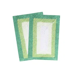 Saral Home Green Set of 2 Rectangular Bath Rugs-picture-44