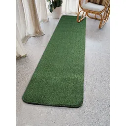 Saral Home Green Solid Anti Slip Polyester Kitchen Runner-picture-36