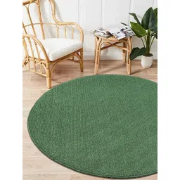 Saral Home Green Solid PP-Yarn Round Anti-Skid Multi-Use Floor Mat-picture-22