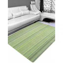 Saral Home Green Striped Carpet-image-15