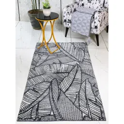 Saral Home Grey Abstract Anti-Skid Polyester Carpet-picture-29