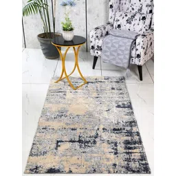 Saral Home Grey Abstract Anti-Skid Polyester Carpet-picture-30