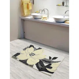 Saral Home Grey & Beige Premium Cotton Bath Mat-picture-26