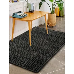 Saral Home Grey & Black Cotton Carpet - Set of 1-picture-25