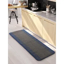 Saral Home Grey & Navy Polypropylene Medium Antiskid & Washable Power Runner-picture-41