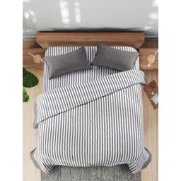 Saral Home Grey & White Striped Mild Winter 210 GSM Double Bed Quilt-picture-14
