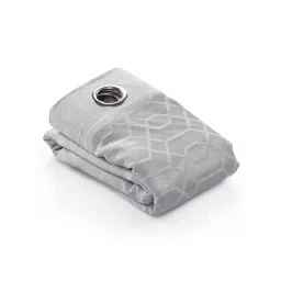 Saral Home Grey Cotton Geometric Curtain-picture-25