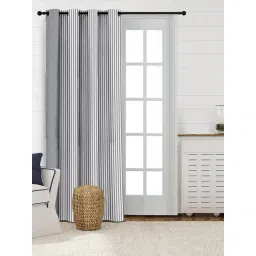Saral Home Grey Cotton Stripe Curtain-picture-48