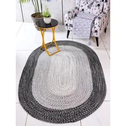 Saral Home Grey Geometric Anti-Skid Polyester Carpet-picture-18